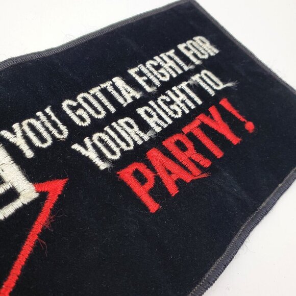 Beastie Boys Vintage Patch 90s Felt Fight Right Party Iron On 10.25x4" NOS - Picture 8 of 11
